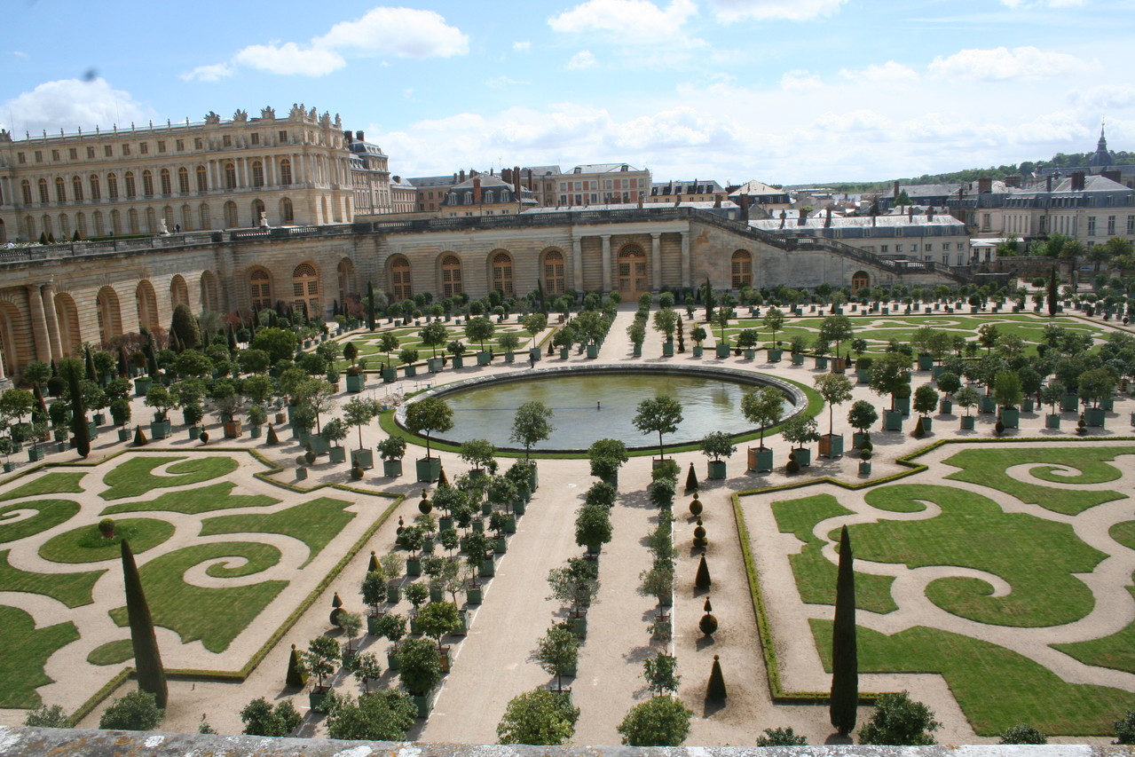 Les jardins de Versailles vu de haut