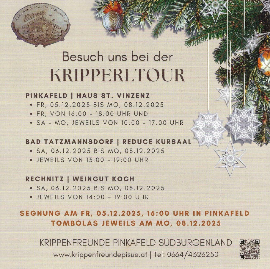 Krippenausstellung Krippenfreunde Pinkafeld Südburgenland 2025