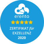 Erento Zertifikat für Exzellenz 2020