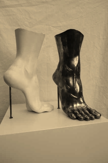 Highheel 2, Gips u. Bronze - plaster and bronce