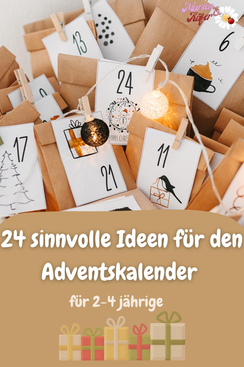 24 sinnvolle Ideen für den Adventskalender für 2-4 jährige
