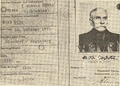 Otto Witte Personalausweis