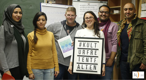 Im Bild: "Texte.Färben.Heimat"-Team.