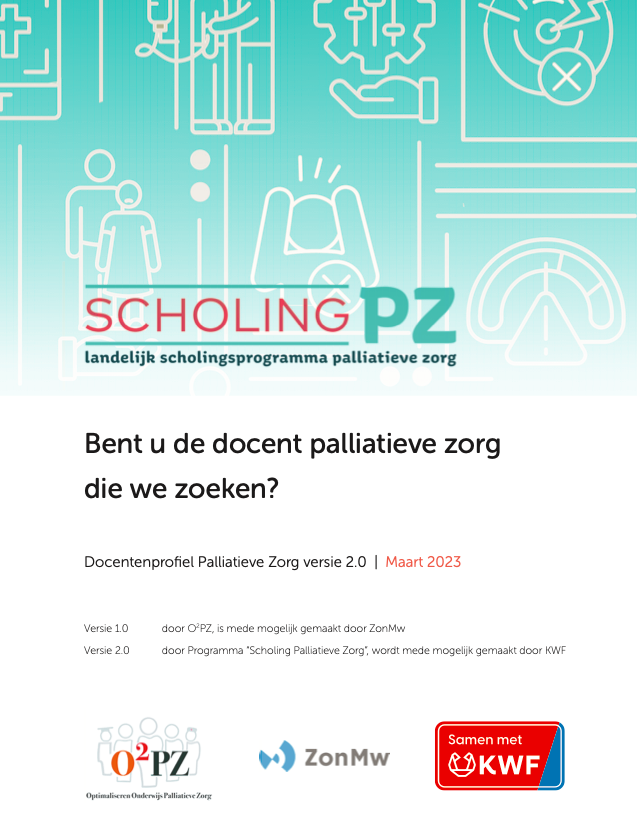 April 2023 - Op het Symposium Onderwijs Palliatieve Zorg van O²PZ is dinsdag 18 april officieel het Docentenprofiel palliatieve zorg gelanceerd dat ik heb mogen redigeren
