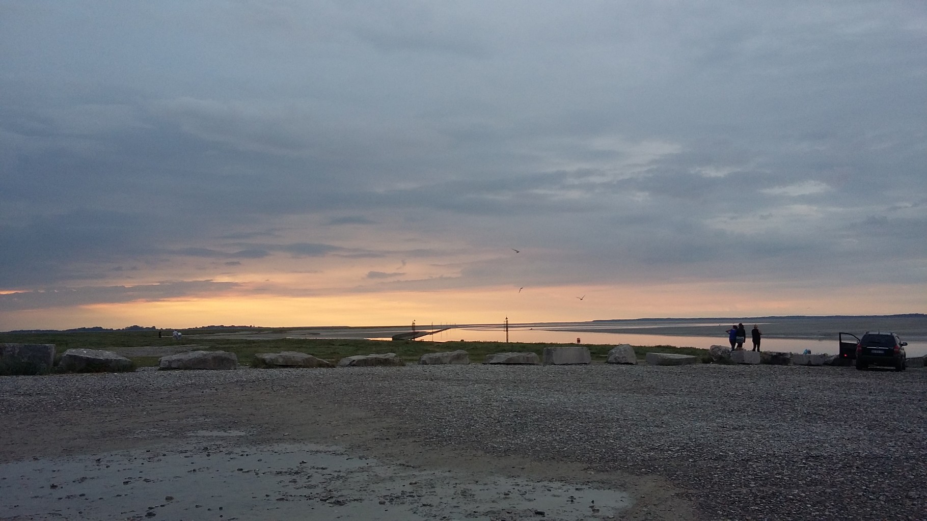 Coucher de soleil entre Saint-Valéry et Le Hourdel - Baie de Somme