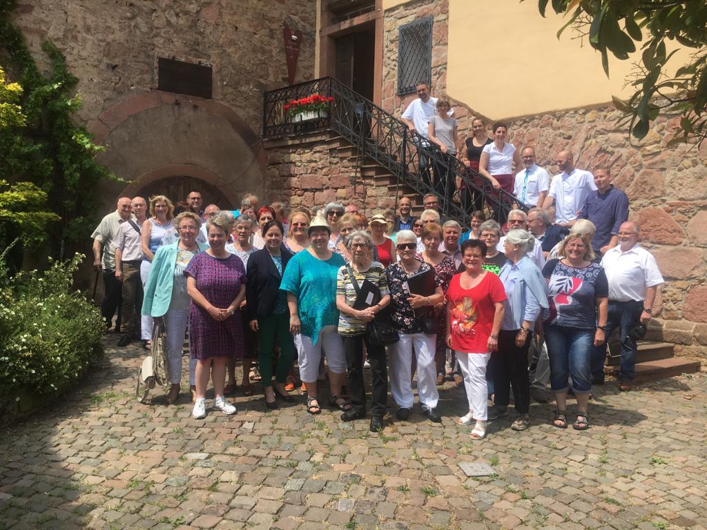 Gruppenbild von der Chorfahrt nach Burrweiler/Pfalz im Juni 2019