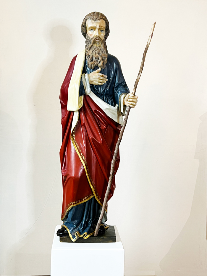 Josef von Nazaret, antike Figur von 1633, restauriert vom Atelier Aufwind & Alina Cesár