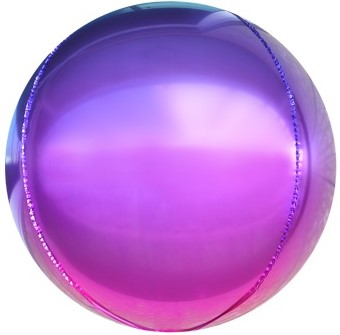 3D сфера диаметр 40 см градиент фуше/фиолетовый воздух 150 р., гелий 375 р.