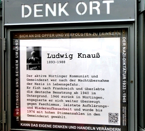 DenkOrt, Nürtingen, Ludwig Knauss, Foto: Anne Schaude