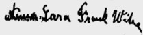 "Anna Sara Frank, Witwe", Unterschrift mit dem seit 1938 von Jüdinnen zu führendem Zwangsvornamen "Sara", Januar 1939, aus WERNER 1998, S. 51, Vorlage: Hauptstaatsarchiv Stuttgart, EA 99/001 / Bü 236