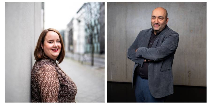 Ricarda Lang und Omid Nouripour sind die neuen Parteivorsitzenden von BÜNDNIS 90/DIE GRÜNEN. (Fotos: BÜNDNIS 90/DIE GRÜNEN/© Elias Keilhauer/ © Nils Leon Brauer)