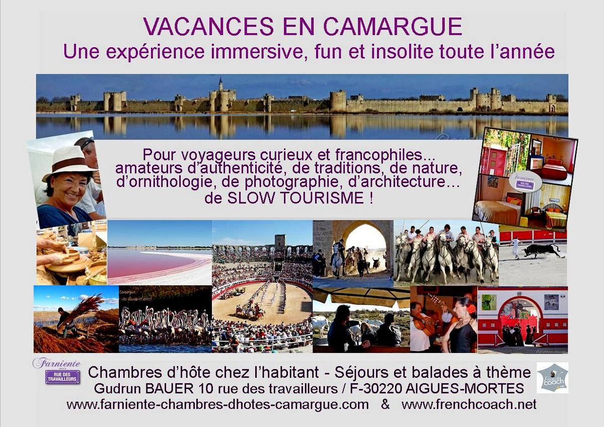 Séjours avec découverte guidée de la Camargue et des alentours...