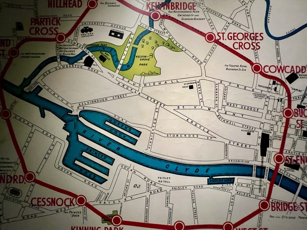 Vintage Glasgow Subway map
