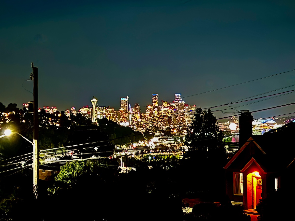 Seattle at night from Krista's