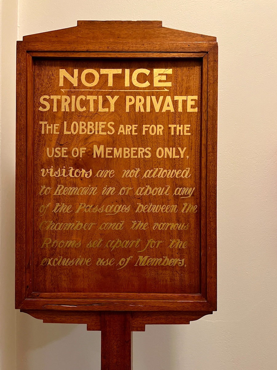 Sign in Old Parliament House