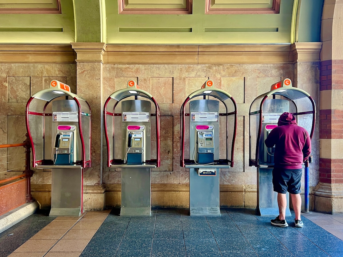 Phone booths at Central Station