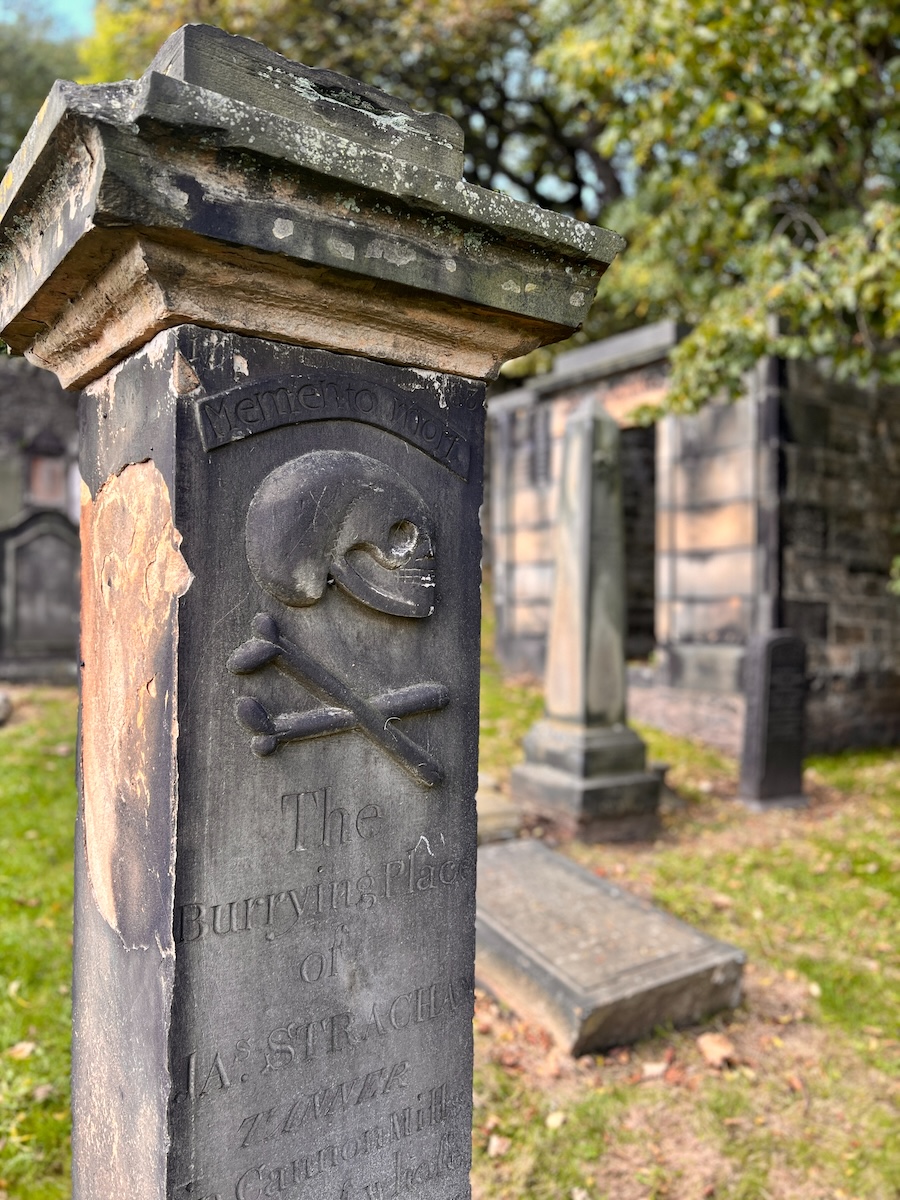 James Strachan headstone, New Calton Burial Ground