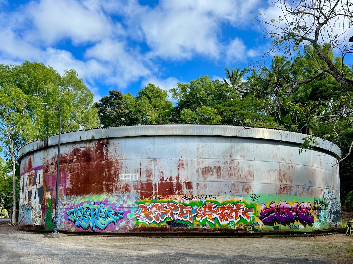 Decommissioned oil tank
