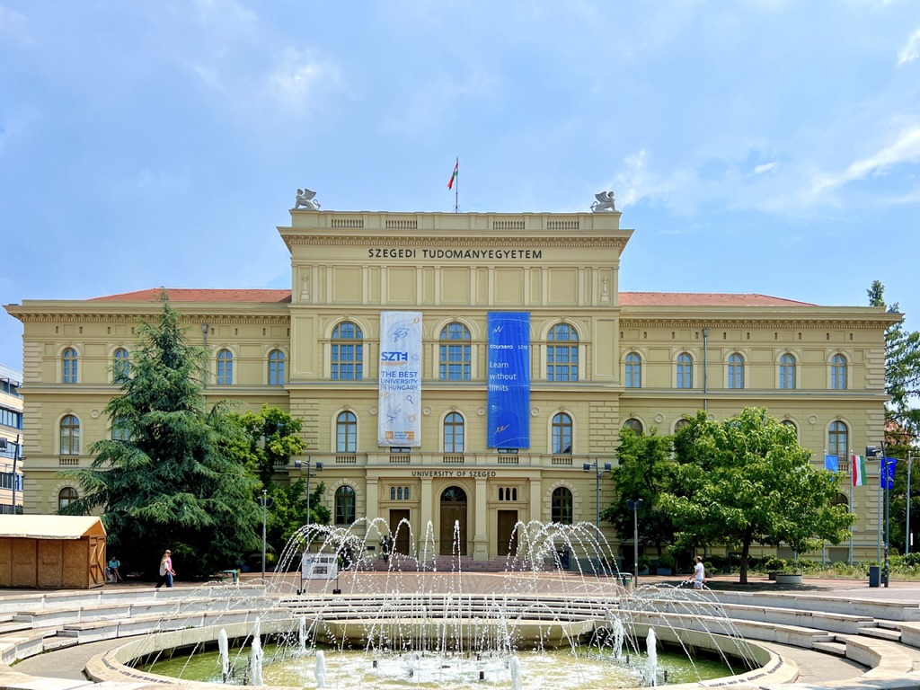 Szeged University building on Dugonics square