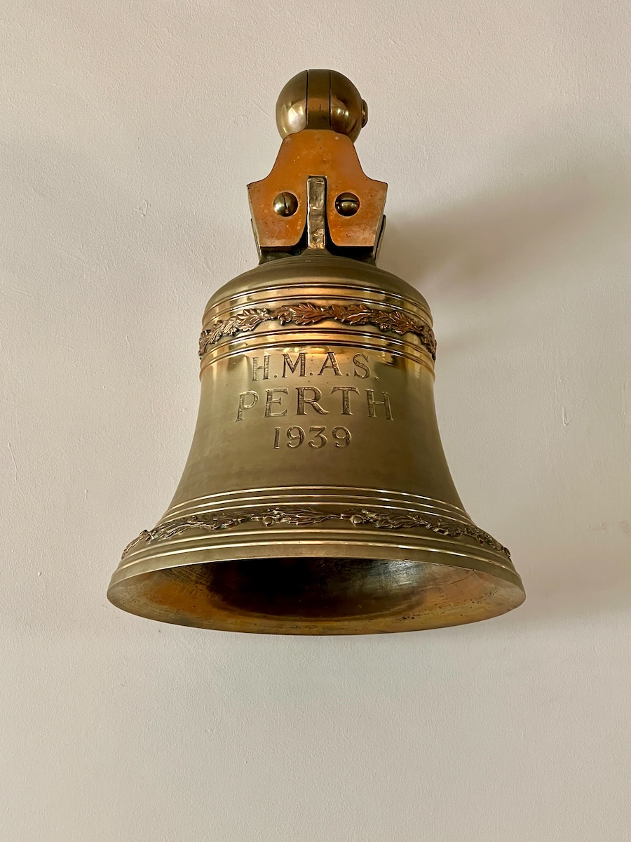 HMAS Perth brass ship's bell