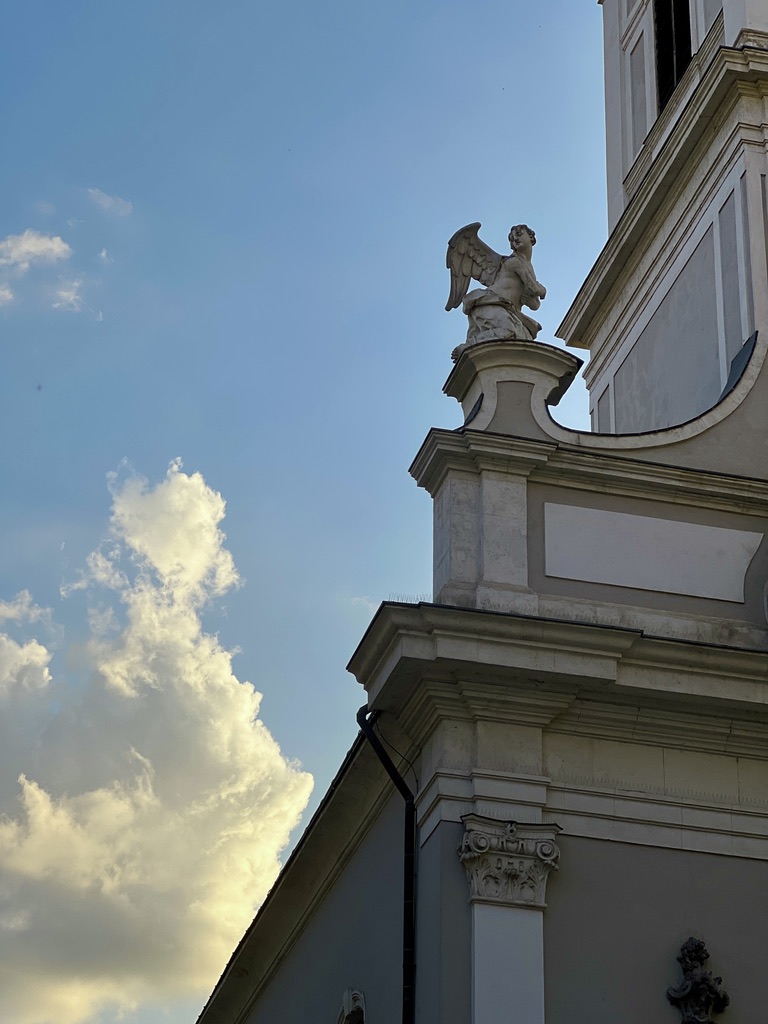 Detail on St. Michael's Church at Váci utca 47.