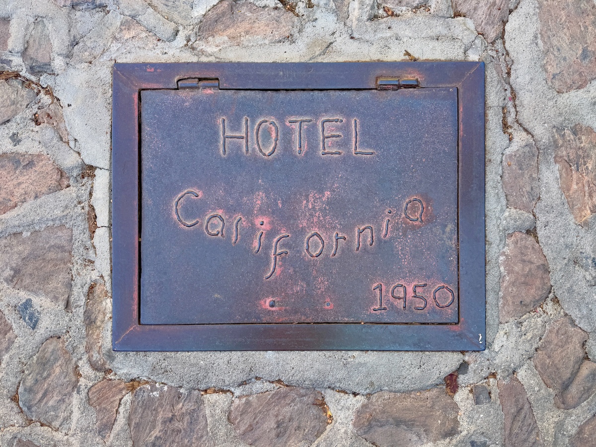 Utility cover at the Hotel California