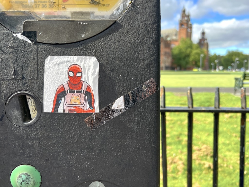 Spidey with a cat-pack