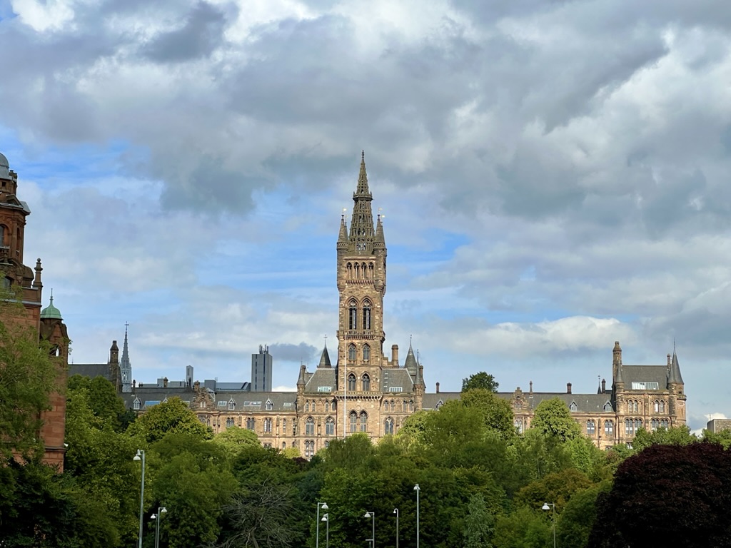 Gilbert Scott Building at the University of Glasgow