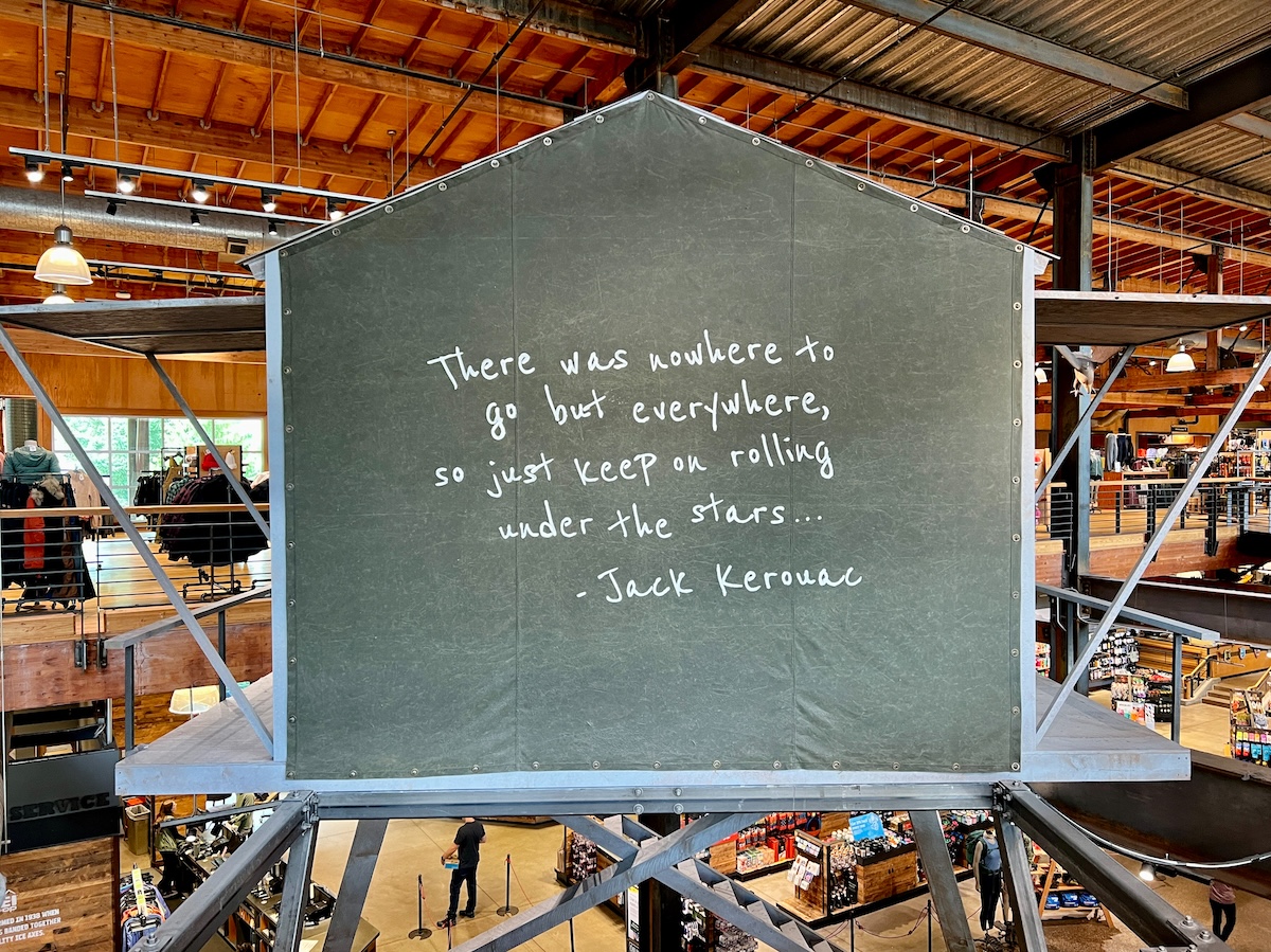 Kerouac quote at REI