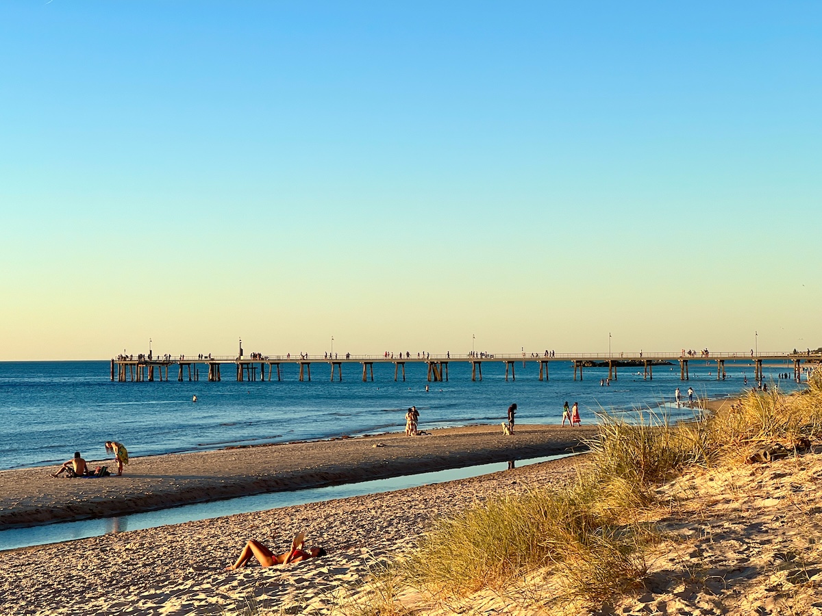 Glenelg Beach in the evening