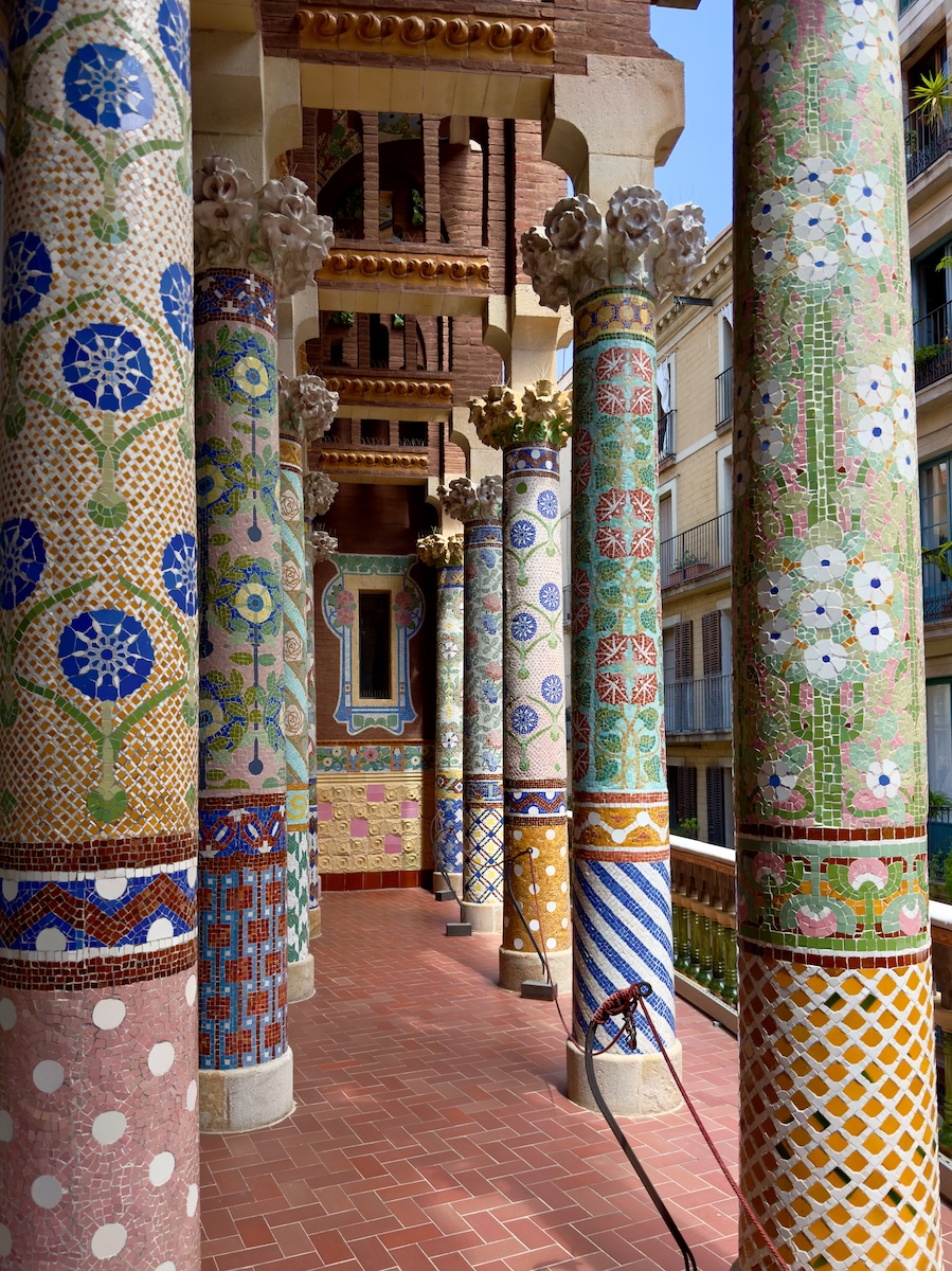 Smoking balcony at the Palau de la Música Catalana