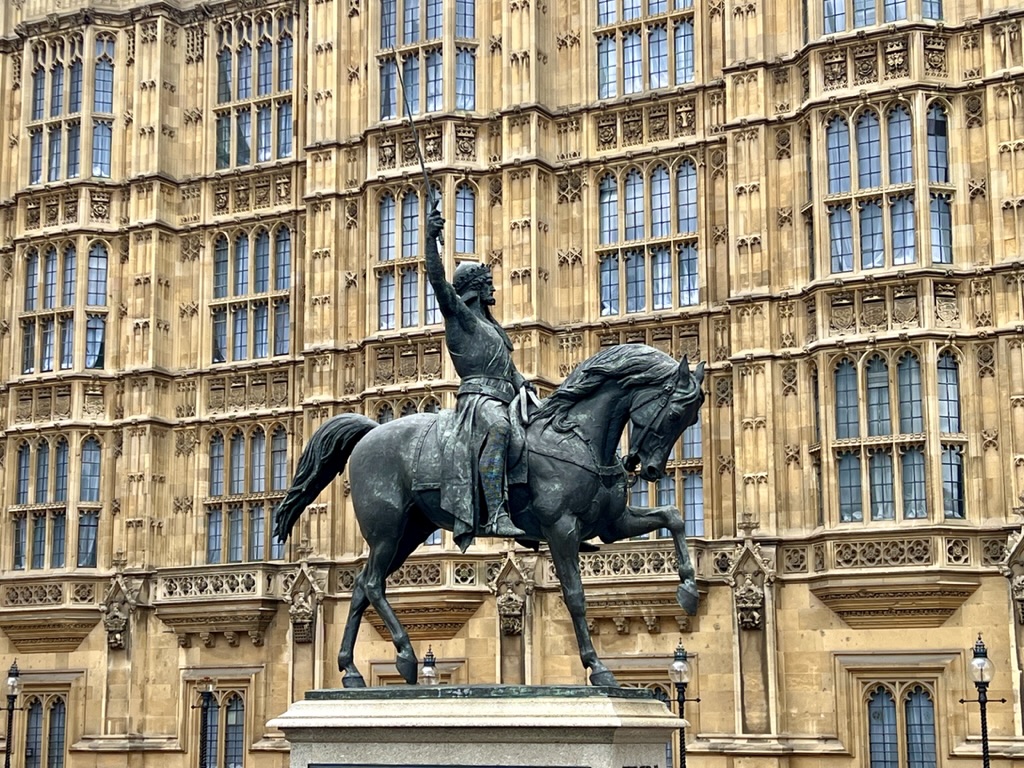 Richard Coeur de Lion outside the Palace of Westminster