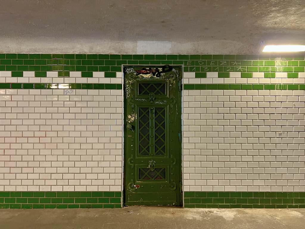Utility door in passage under the Margaret Bridge