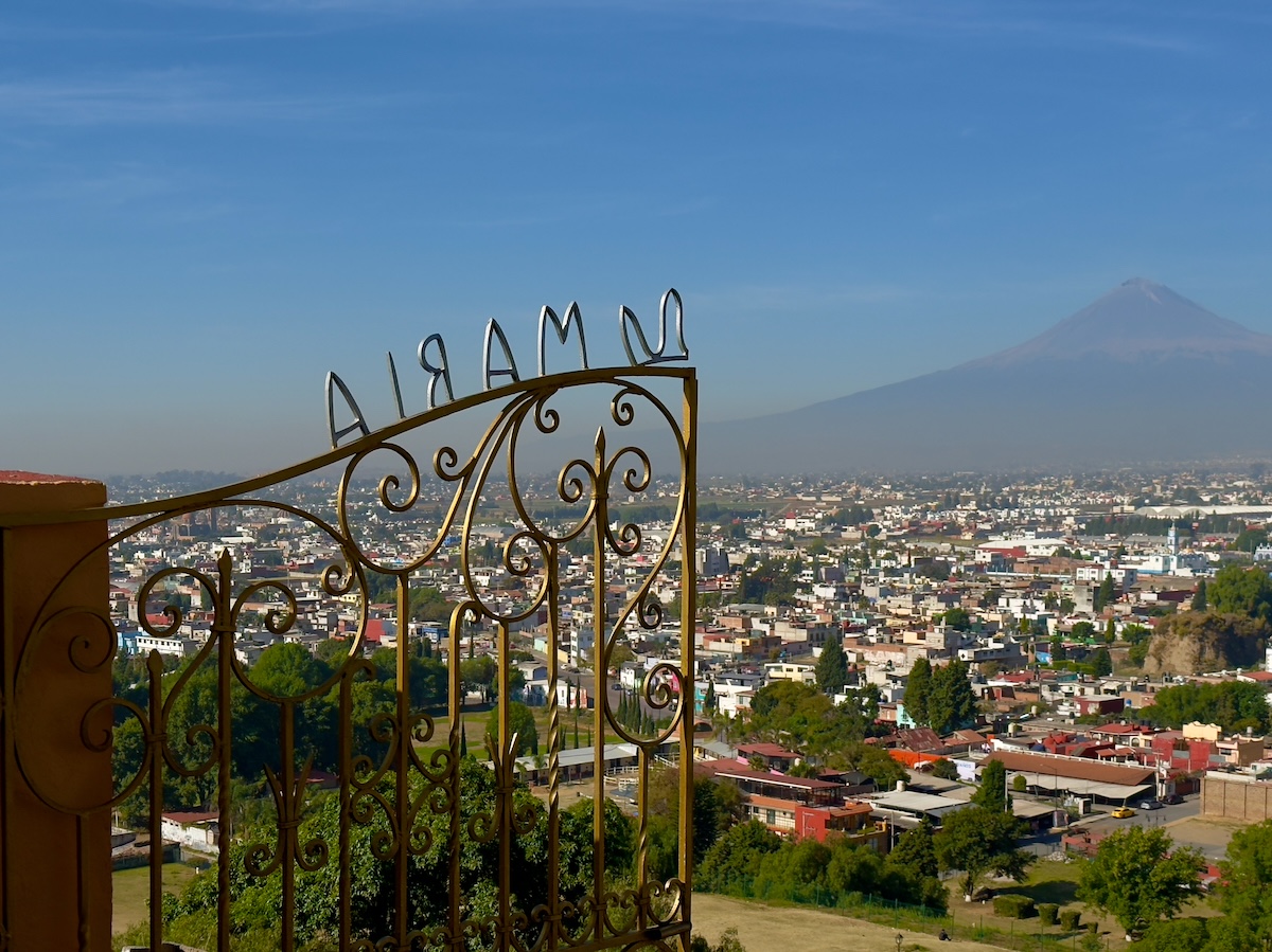 Gate at Santuario de la Virgen de los Remedios, Cholula
