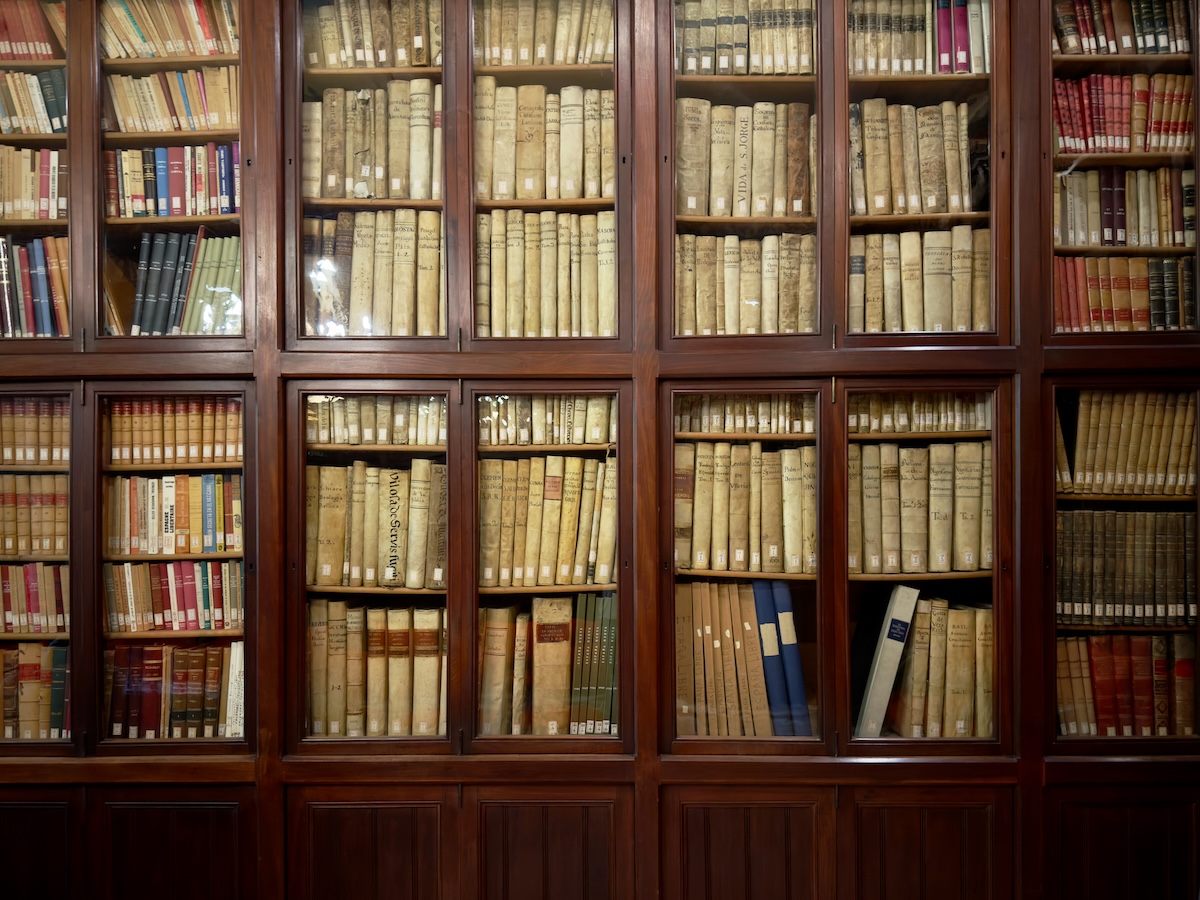 Bookshelves in the Biblioteca Pública Arús