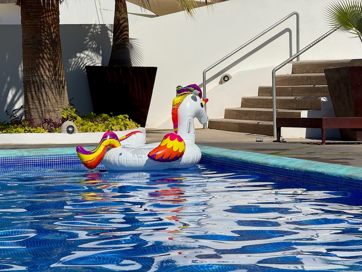 At the pool