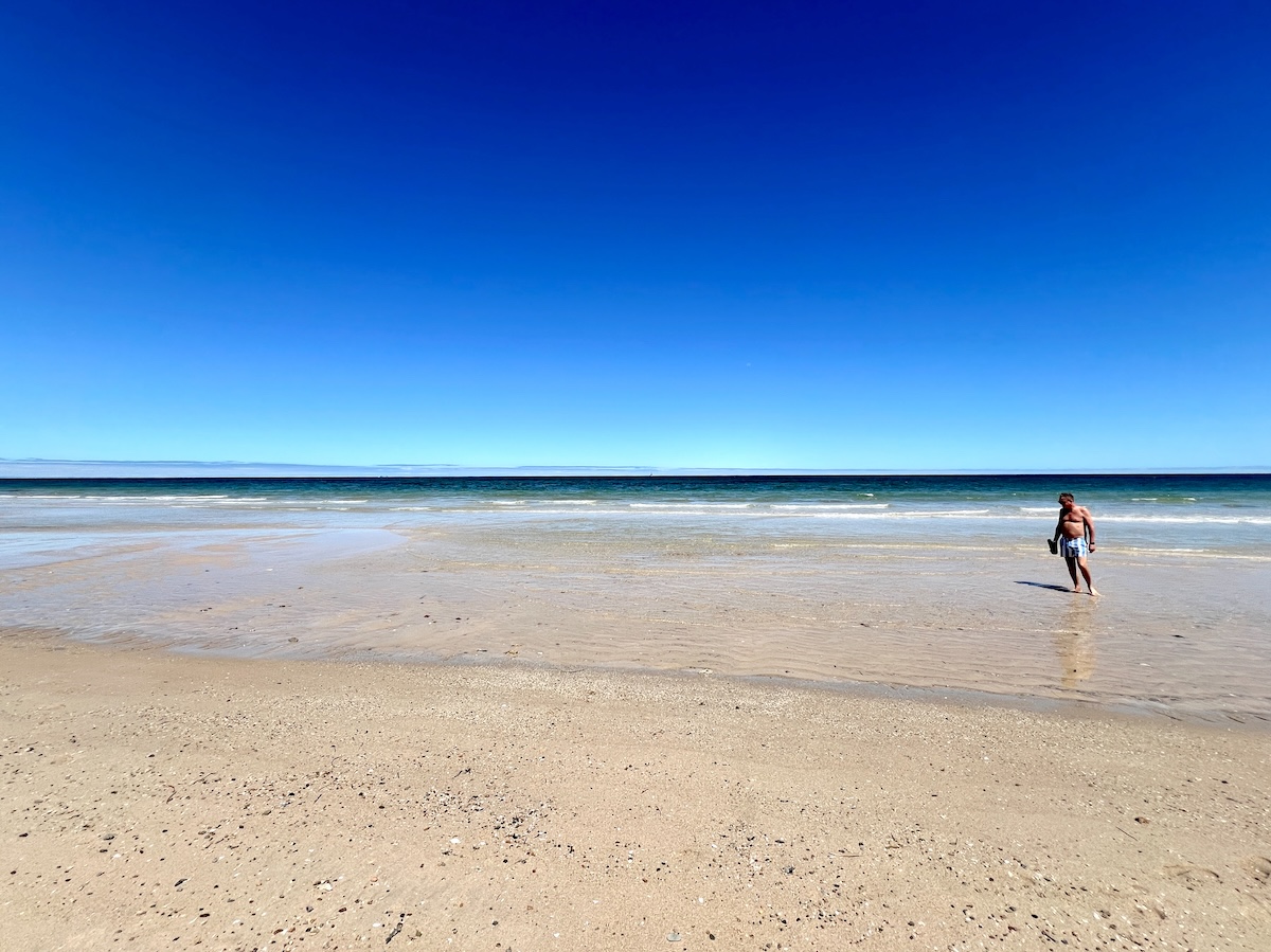 At the beach