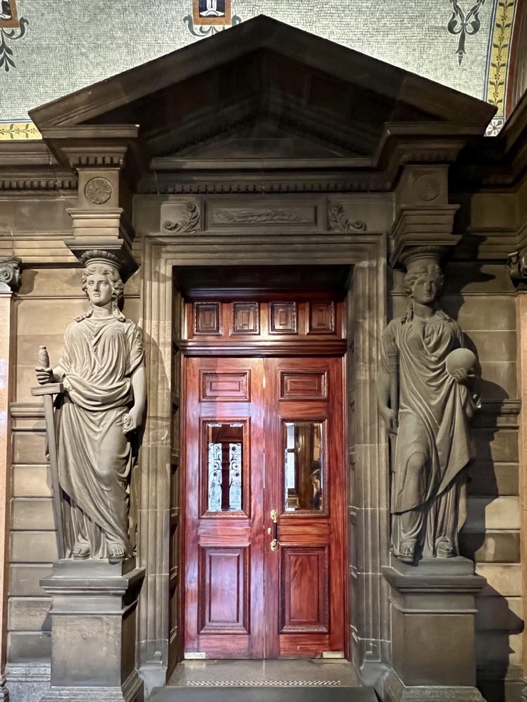Door detail entrance hall Glasgow City Chambers