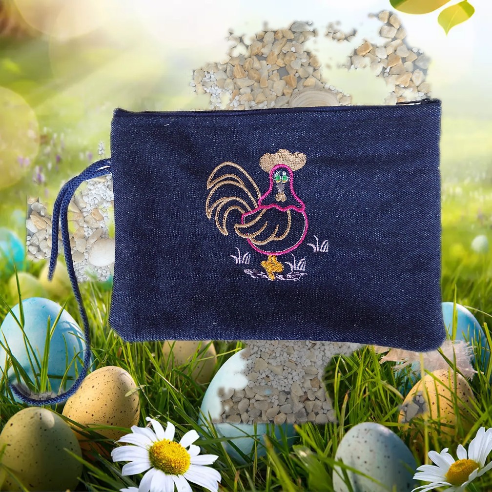 Bestickte Tasche aus Jeans