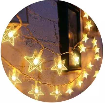 Guirnalda estrellas 5 mts a enchufe