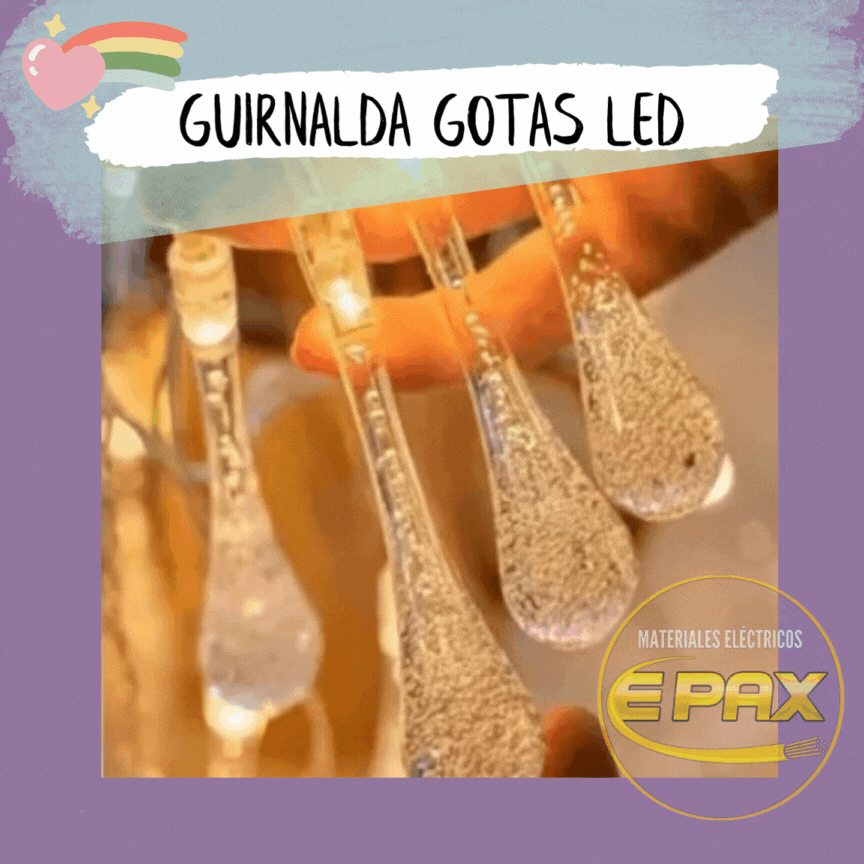 Guirnalda gotas led 5 mts