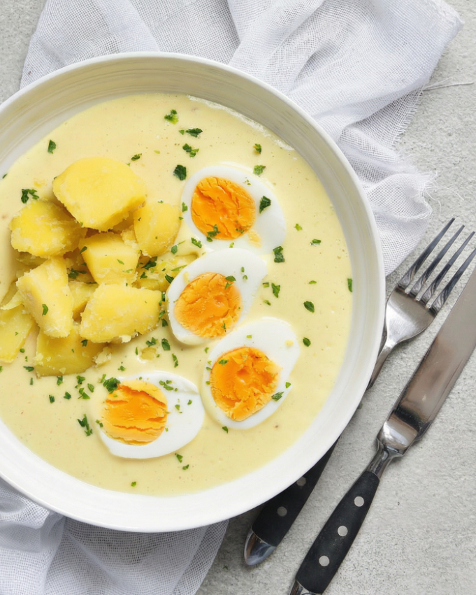 Senfeier Klassiker Rezept mit Kartoffeln Thermomix