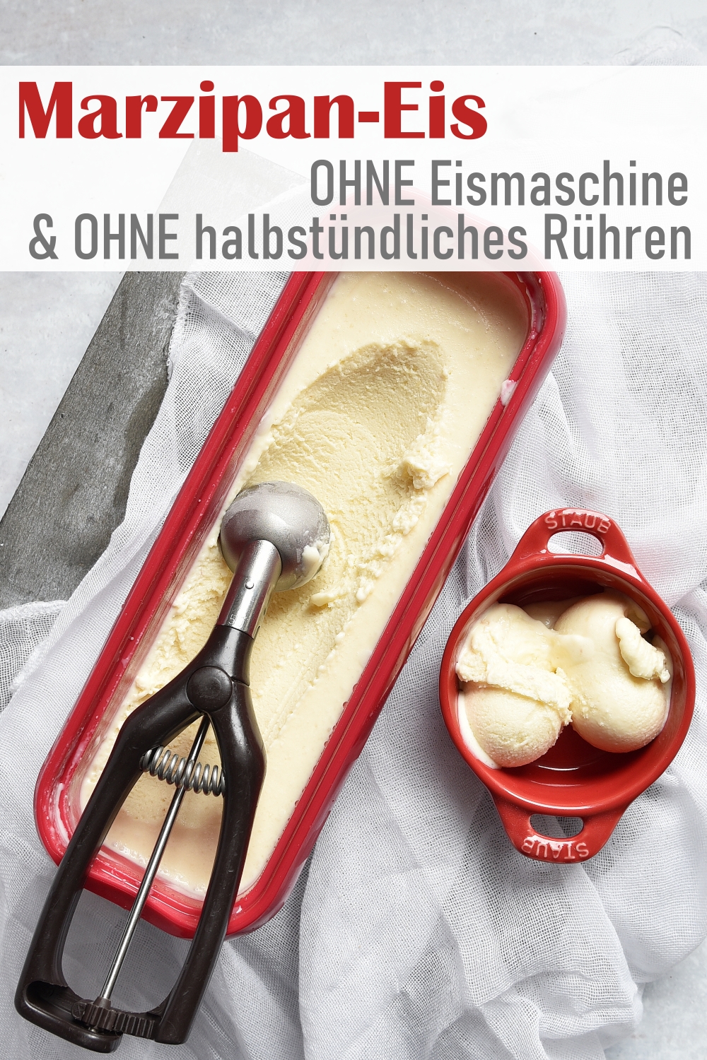 Marzipan-Eis. Ohne Eismaschine, ohne Rühren. - mix dich glücklich ... Marzipan-Eis. Ohne Eismaschine, ohne Rühren. - mix dich glücklich ...