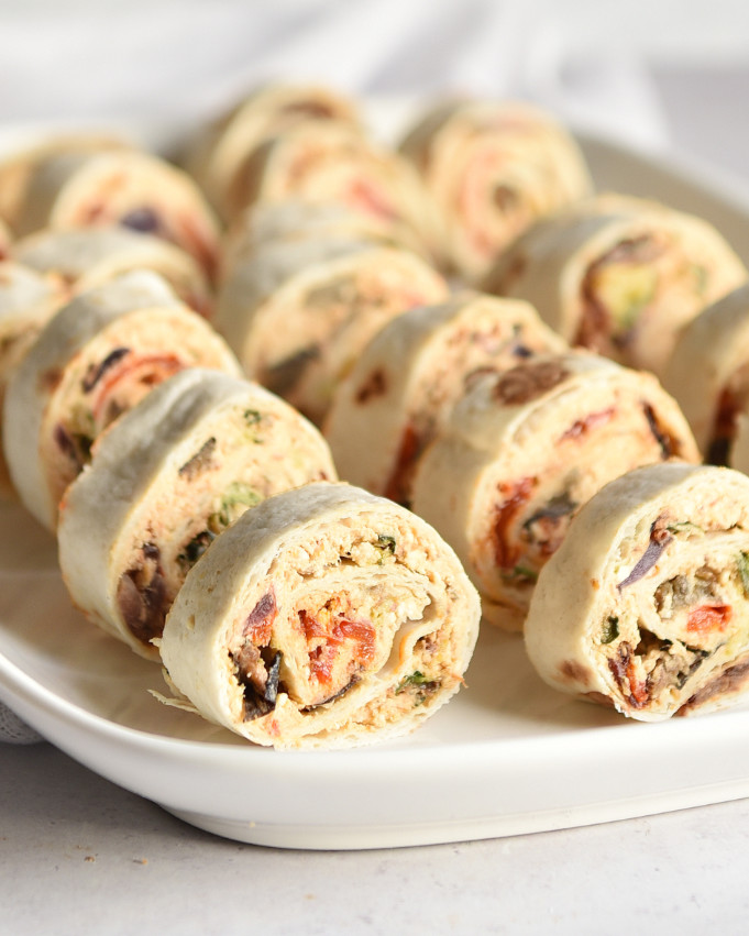 Ofengemüse Tortilla Wraps Röllchen als Fingerfood für das Buffet Thermomix