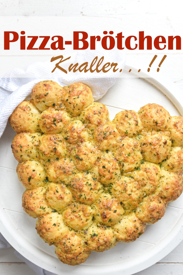 Pizza-Brötchen mit Knoblauch-Kräuter-Kruste. Knaller...! - mix dich ...