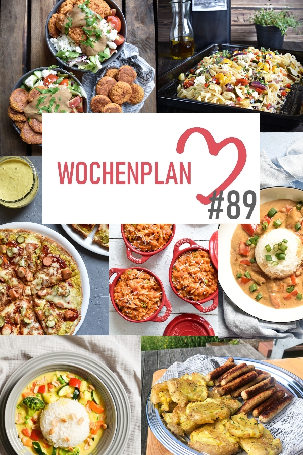 Was soll es die Woche bloß zu essen geben? Ich habe dir hier eine ganze Woche an leckeren Rezepten zusammengestellt - du kannst sie alle vegan oder vegetarisch kochen - der mix dich glücklich Wochenplan für den Thermomix - Nummer 89