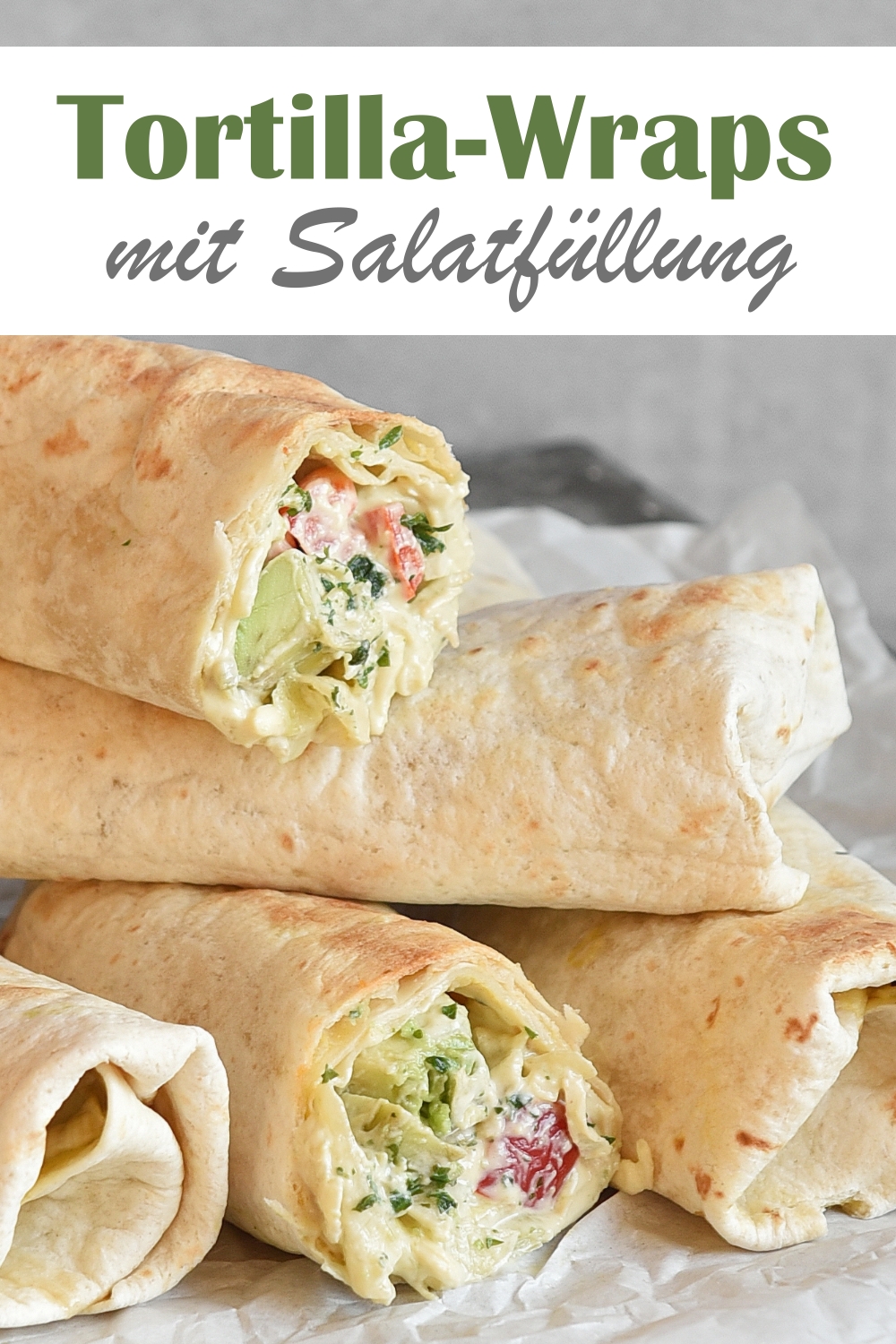 TortillaWraps mit Salatfüllung. mix dich glücklich (ThermomixRezepte)
