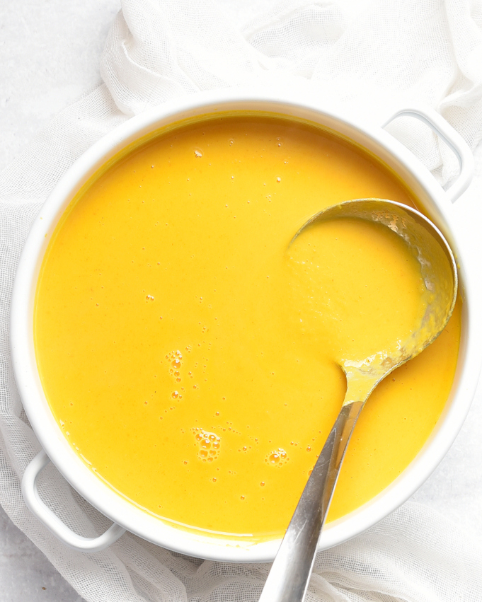 Süßkartoffel Cremesuppe Thai Kokos schmeckt wie Thai Curry Creme Suppe, vegan