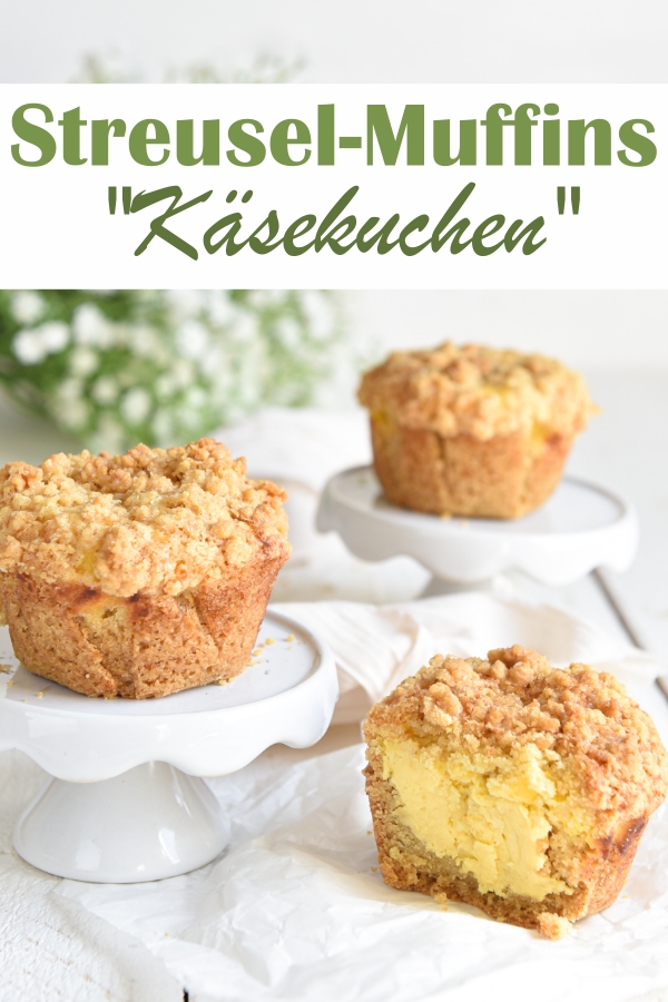 Streuselkuchen Muffins mit Käsekuchen Füllung, vegan möglich, Thermomix