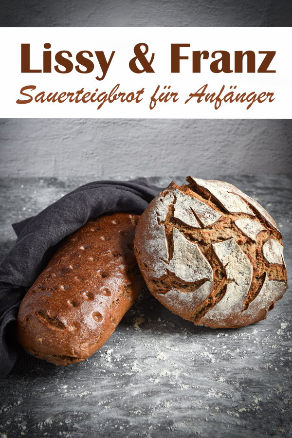 Sauerteigbrot zu backen ist gar nicht schwer, hier eine Anleitung für Anfänger für diese beiden Brote mit Roggenmehl und Weizenmehl, Thermomix